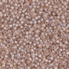 Miyuki rocailles Perlen 11/0 - Silverlined dyed blush alabaster 11-579